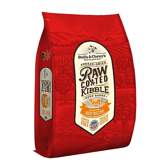 Category tile with text, stella & chewy's dry dog food savings, save $10.